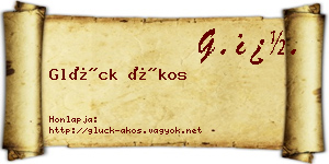 Glück Ákos névjegykártya