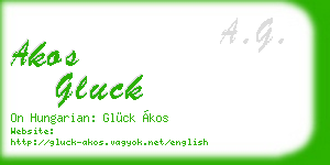 akos gluck business card