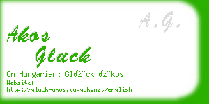 akos gluck business card